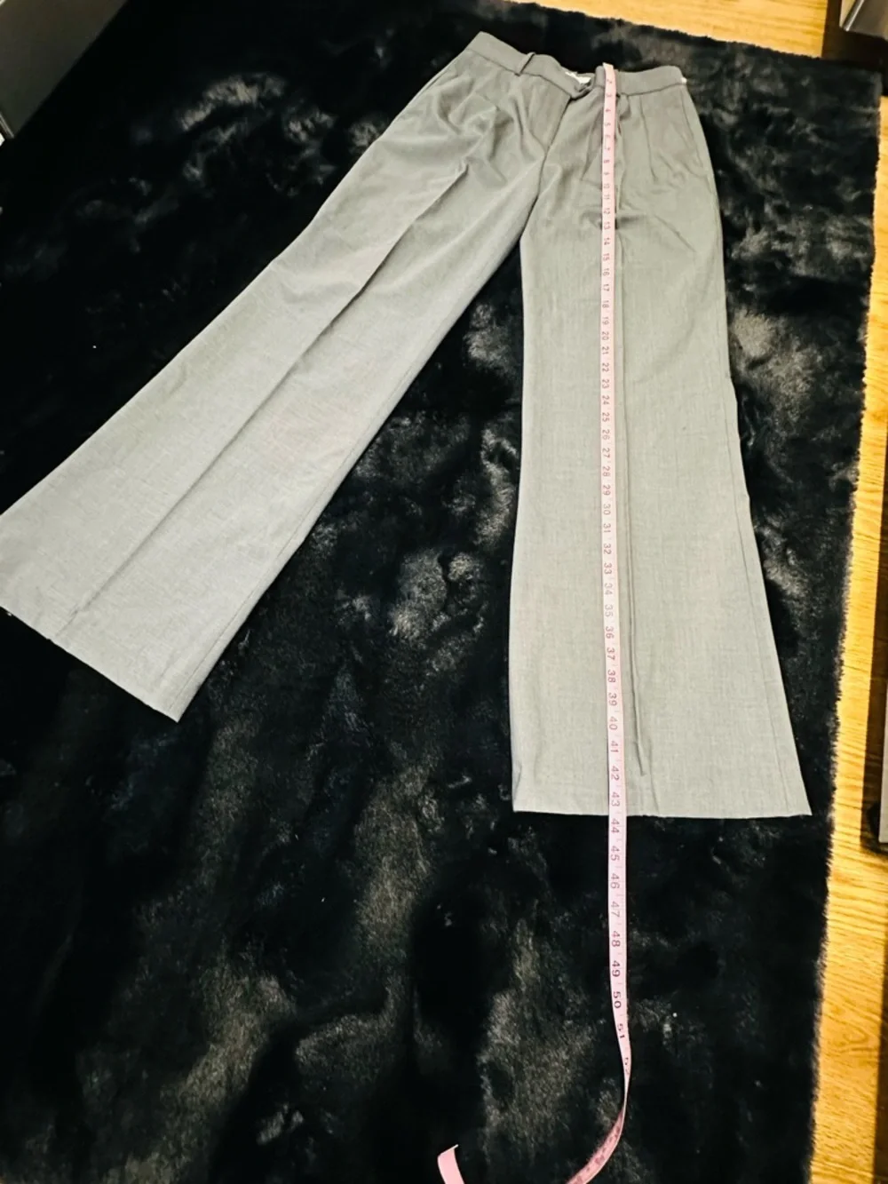 Michael Michael Kors Gray Wool Blend Wide Leg Trouser Pants Size 2